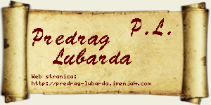 Predrag Lubarda vizit kartica